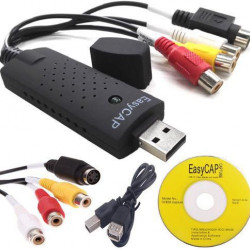 EasyCap USB Video Capture Adapter with Audio - Black