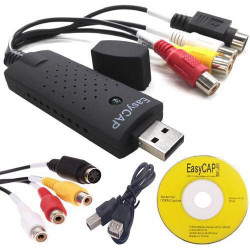 EasyCap USB Video Capture Adapter with Audio - Black