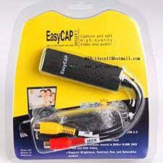 EasyCap USB Video Capture Adapter with Audio - Black