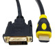 HDMI to DVI Cable Adapter for Monitor Graphics Card 1.5 M