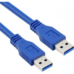 كابل USB 3.0 ذكر الى ذكر 50 سم - ازرق