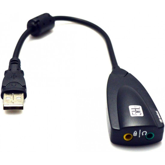 كارت صوت خارجي Hv2 - 7.1 للاب توب والكمبيوتر بمنفذ USB 2.0