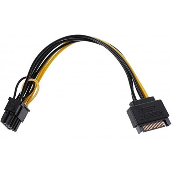 sata Power 15Pin to VGA PCI-E PCIE 8Pin (6+2) Converter 