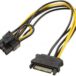 sata Power 15Pin to VGA PCI-E PCIE 8Pin (6+2) Converter 