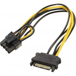 sata Power 15Pin to VGA PCI-E PCIE 8Pin (6+2) Converter 