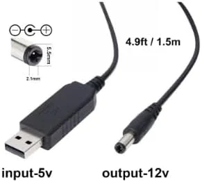 CABLE-P-TECH-USB TO DC USB 5V TO 12V STEP UP- 1METER - الصورة 2